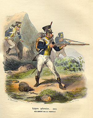 Napoleon Polish troops by Bellange