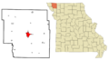 Nodaway County Missouri Incorporated and Unincorporated areas Maryville Highlighted