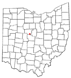 Location of Waldo, Ohio