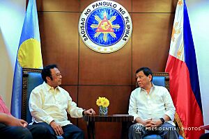 Palau Pres Thomas Remengesau with PH President Rodrigo Duterte