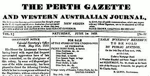 PerthGazette 1833 06 01 1 masthead