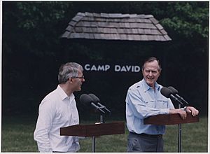 President George H. W. Bush and Prime Minister John Major