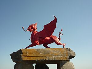 Red Dragon sculpture, Welsh National Memorial Park, Ypres