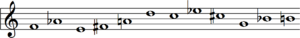 Retrograde tone row
