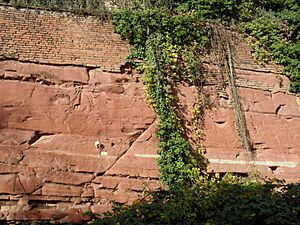 Roter Sandstein des Perms in Bad Kreuznach