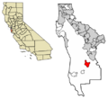 San Mateo County California Incorporated and Unincorporated areas La Honda Highlighted 0639318