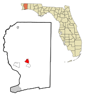 Location in Santa Rosa County and the U.S. state of Florida