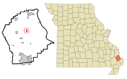Location of Benton, Missouri