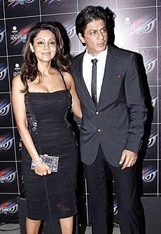 Shahrukh Khan and Gauri at 'The Outsider' launch party
