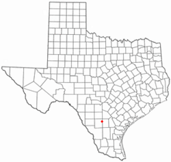 Location of Fowlerton, Texas