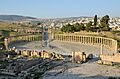 The Oval Plaza, built in the beginning of the 2nd century AD to connect the Cardo with the Sanctuary of Zeus, Gerasa, Jordan (33601218974)