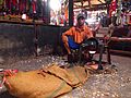 Traditional popcorn making, Kupang, Indonesia