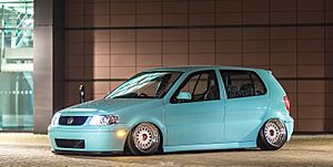 VW Polo airbagged