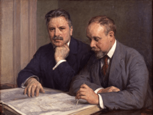 Valdemar Poulsen and P.O. Pedersen by Knud Larsen