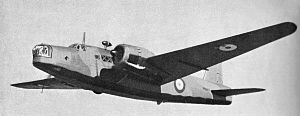 Wellington bomber similar to one flown by 142 Sqn