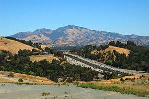 View of Mount Diablo and CA Highway 24 from Lafayette Heights