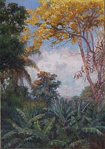 'View from Makiki' by Carrie Helen Thomas Dranga, oil on board