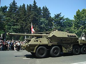152mm SpGH DANA in Georgia, 2008