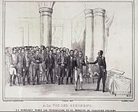 1843. A la voz del gobierno. Páez y Soublette