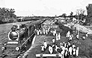 A train at the Rajshahi station