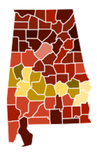 Alabama counties by race