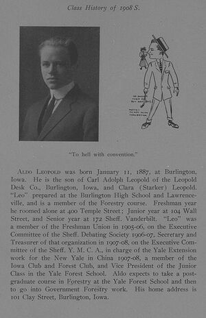 Aldo Leopold Sheffield Scientific School Class of 1908