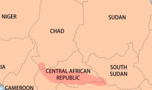 Approximate range of the Niam-Niam Parrot