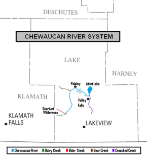 Chewaucan River map