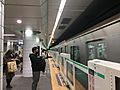 Chiyoda line Omotesando Station platforms - March 27 2021 various