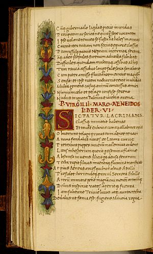 Cristoforo Majorana - Leaf from Eclogues, Georgics and Aeneid - Walters W400118V - Open Reverse