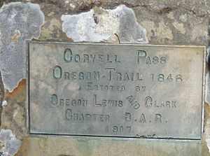 DAR Coryell Pass Marker Eugene Oregon 1917