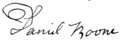 Daniel Boone Signature (Collins Historical Sketches)