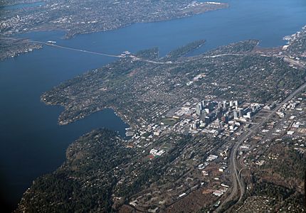 Downtown Bellevue, Washington aerial