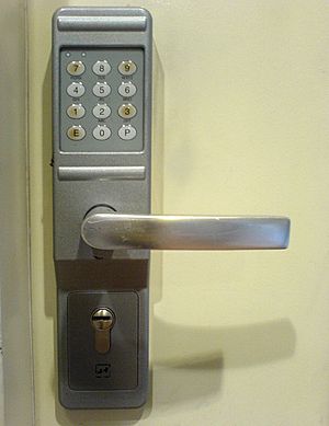 Electronic lock with number pad