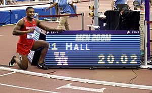 Eli Hall indoor 200m AR