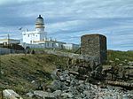 Fraserburgh Lighthouse (Kinnaird Castle) and the wine tower