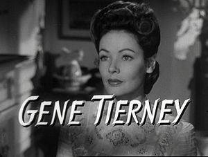 Gene Tierney in Ghost and Mrs Muir trailer