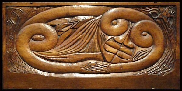 Georges Lacombe, 1894, 1896, L'Existence, carved wood (Bas-relief en bois de noyer), 68.5 x 141.5 x 6 cm, Musée d'Orsay, Paris. DSC09000