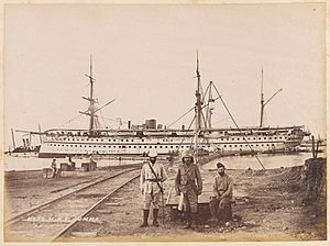 HMS Jumna circa 1884 on operations for the 1st Sudan War 132552