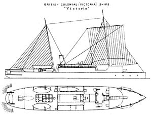 HMVS Victoria diagram Brasseys 1888