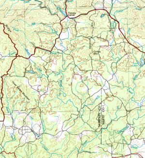 HUC 031300010505 topographic mapf