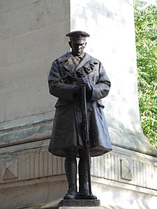 statue wearing Royal Artillery uniform
