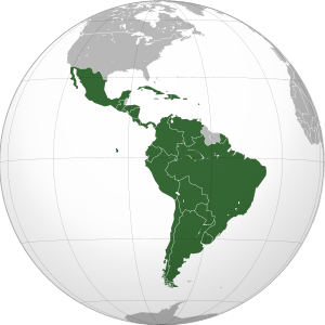 Latin America (orthographic projection)
