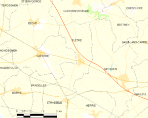 Map commune FR insee code 59237