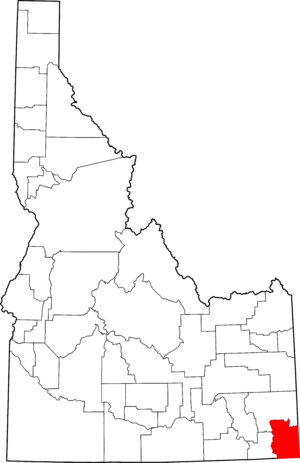 Map of Idaho highlighting Bear Lake County