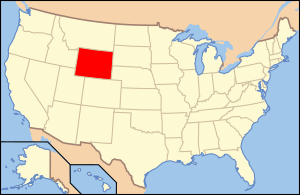 Map of USA WY