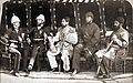 Mohammad Yaqub Khan with British officers in May of 1879