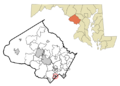 Montgomery County Maryland Incorporated and Unincorporated areas Chevy Chase Section Three Highlighted