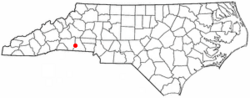 Location of Mooresboro, North Carolina