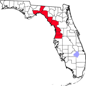 Nature Coast of Florida map